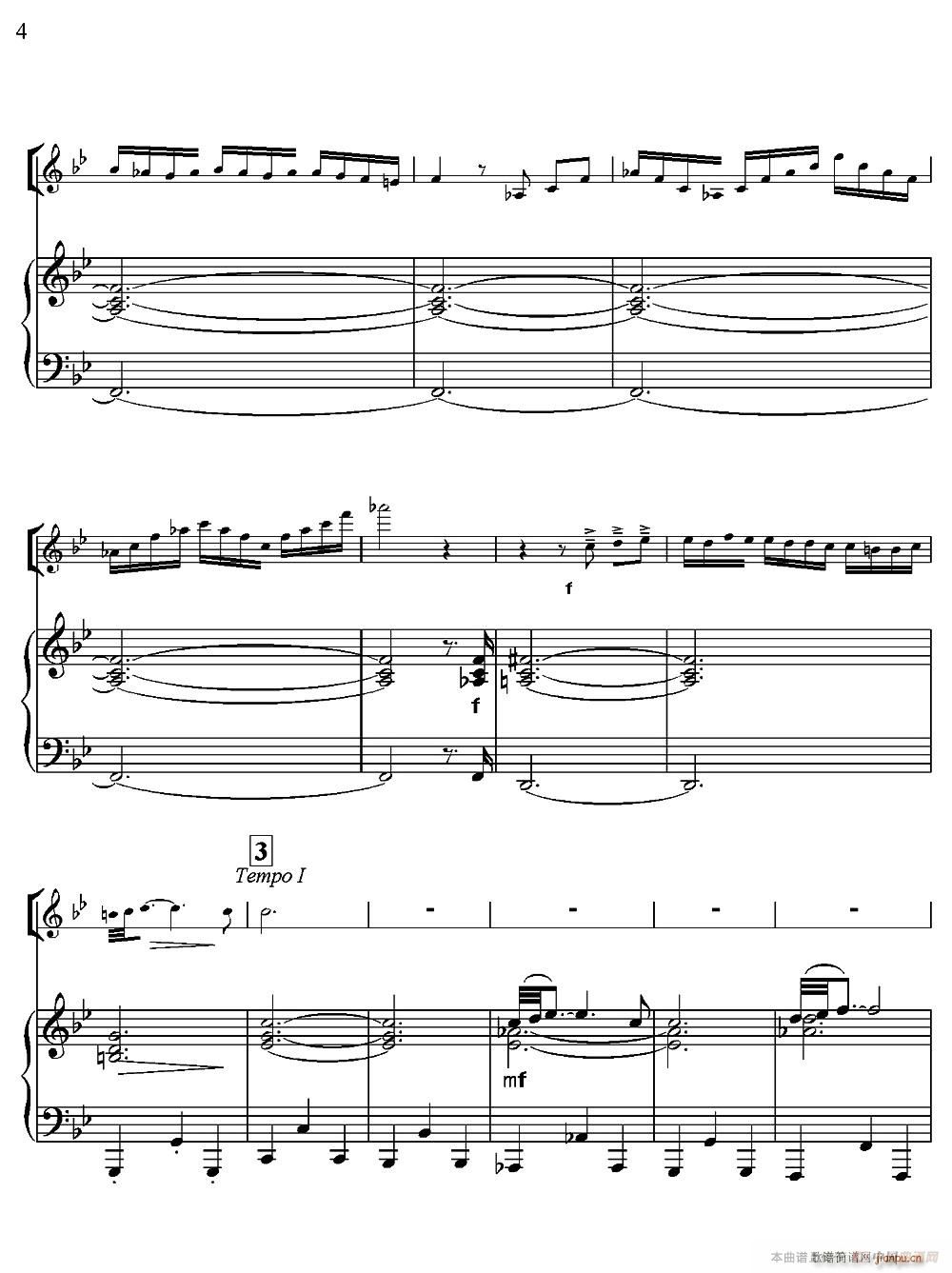 Adagio for Strings Organ（柔板）（ 钢琴伴奏）4