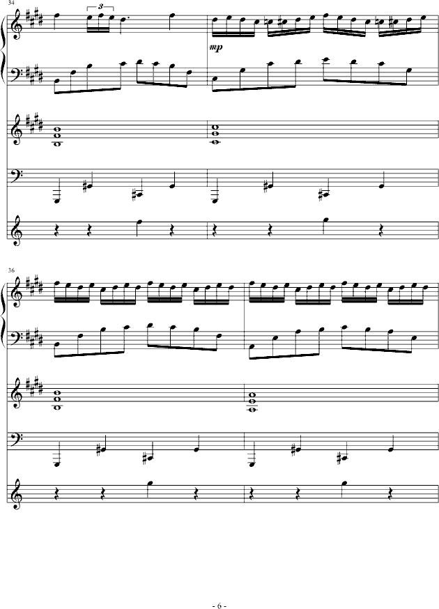 跨世时空的箫（六）-钢琴谱(钢琴曲)-血腥残阳6