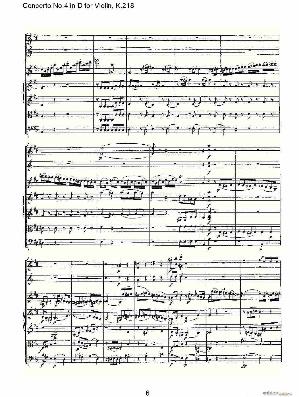 Concerto No.4 in D for Violin, K.218（D调小提琴第四协奏曲，K）6