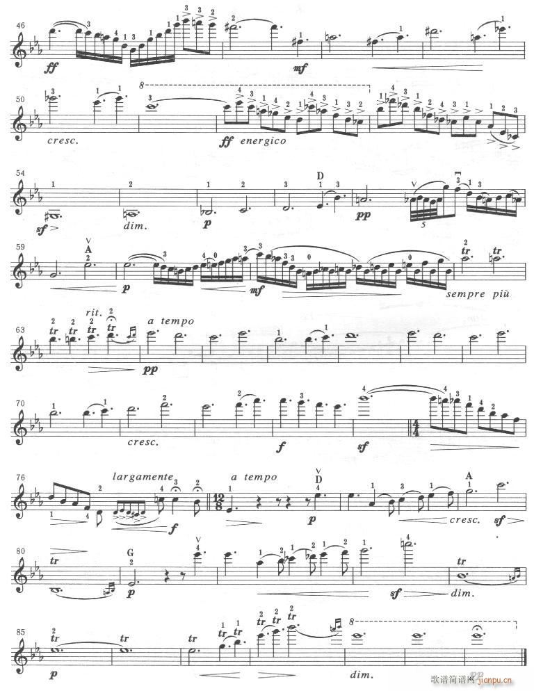 维厄唐《第四协奏曲》(d小调) 第二乐章-提琴2