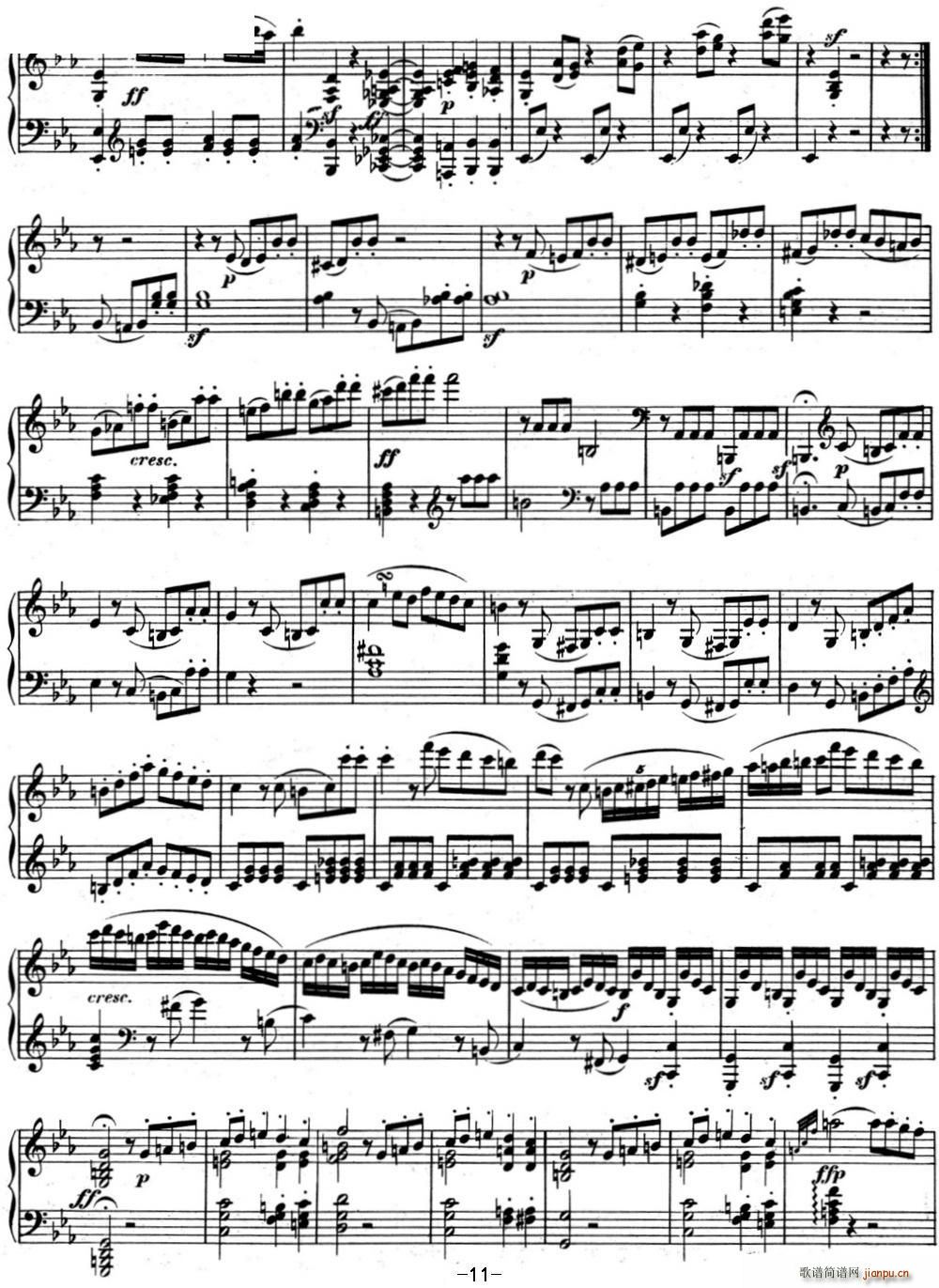 贝多芬钢琴奏鸣曲05 c小调 Op 10 No 1 C minor11