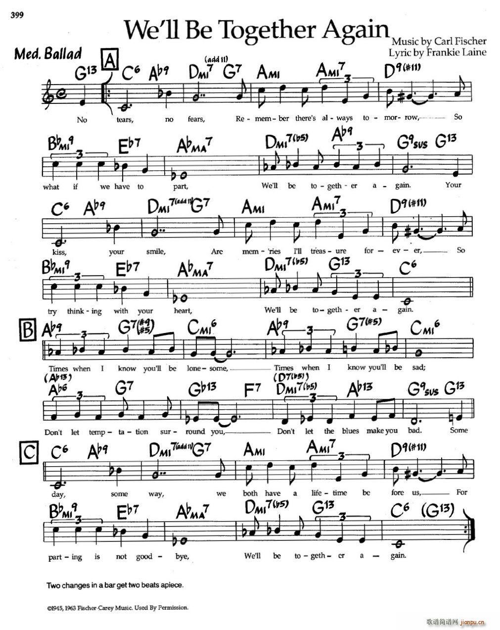 We ll Be Together Again(爵士钢琴曲)1