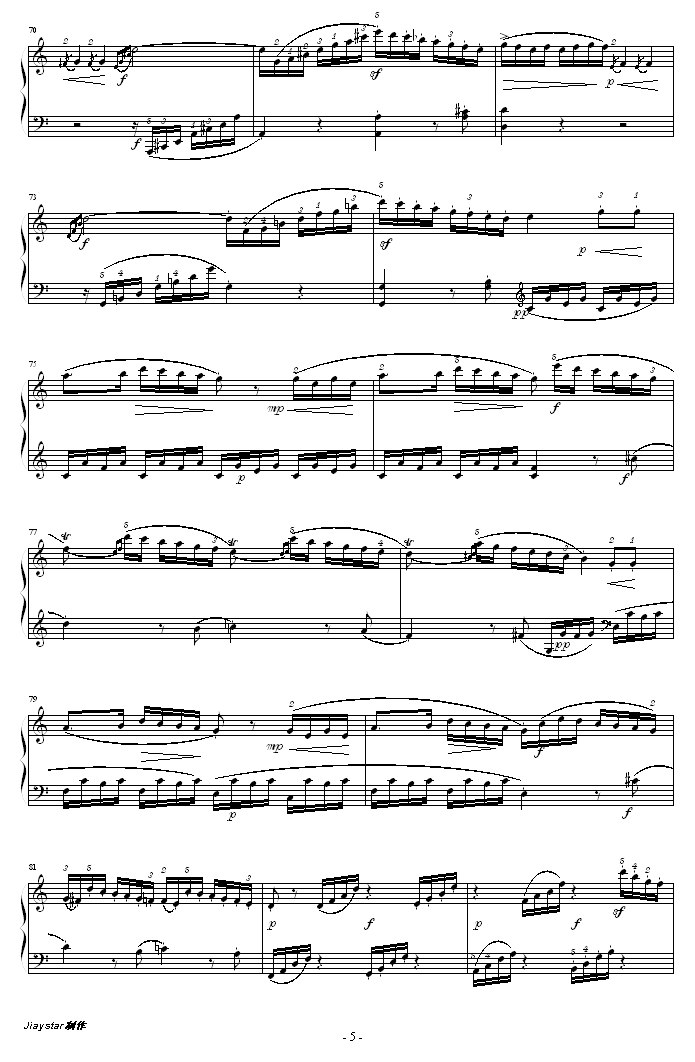 C大调钢琴奏鸣曲 K279-钢琴谱(钢琴曲)-莫扎特5