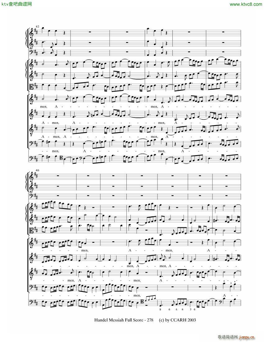 G F Handel Messiah Open Score 七37