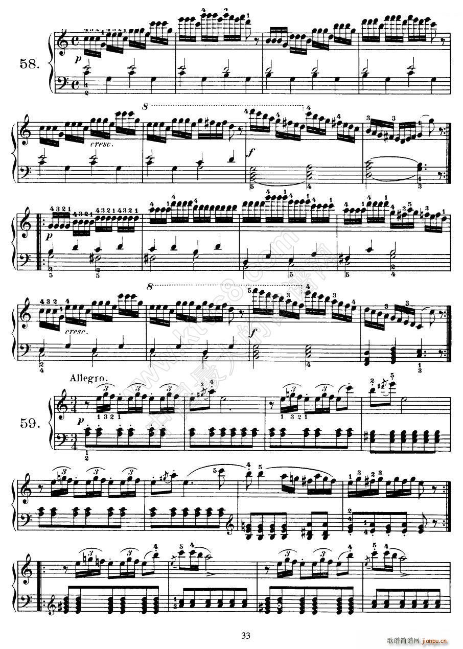 Czerny - 100 Progressive Studies Op 139（58―68）1