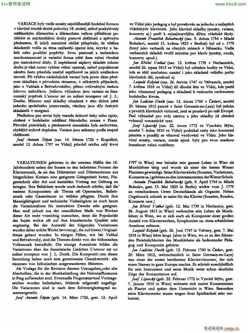 Czech piano variations from 18th century2