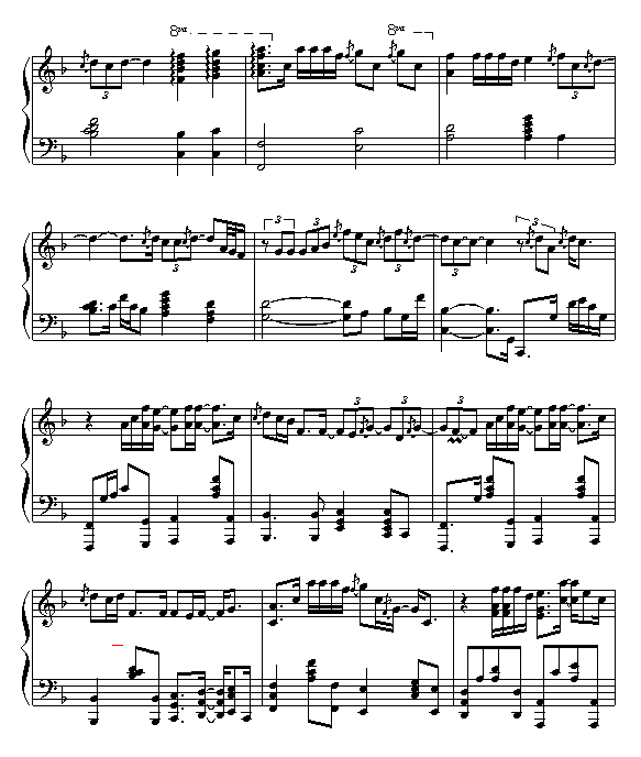 爱如潮水-钢琴谱(钢琴曲)-张信哲2