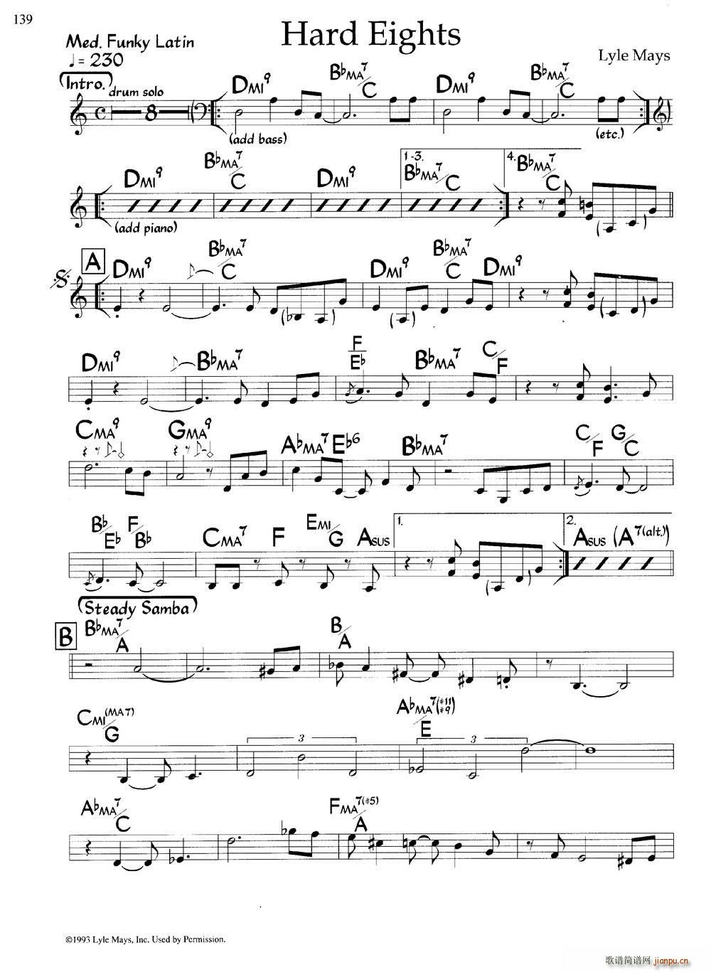 Hard Eights(爵士钢琴曲)1
