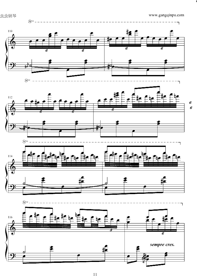 瓦洛多斯《土耳其进行曲》原版-钢琴谱(钢琴曲)-莫扎特11