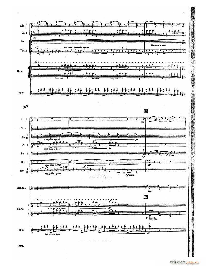Barber op 14 Violin Concerto Score 二30