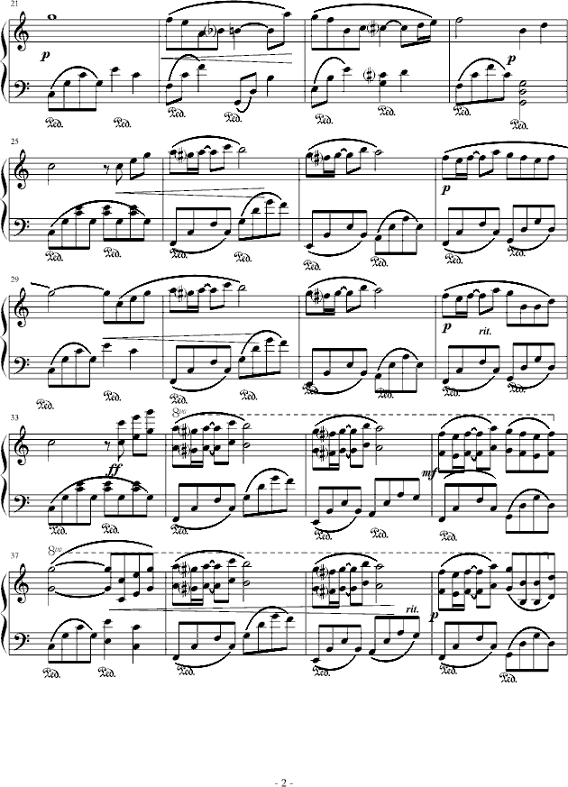 一个人的浪漫(初学者的天空)-钢琴谱(钢琴曲)-俞灏明2