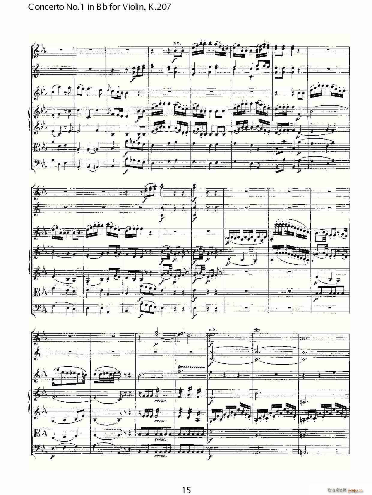 Concerto No.1 in Bb for Violin, K.207（Bb调小提琴第一协奏曲）_沃尔夫冈・阿马多伊斯・莫扎特15