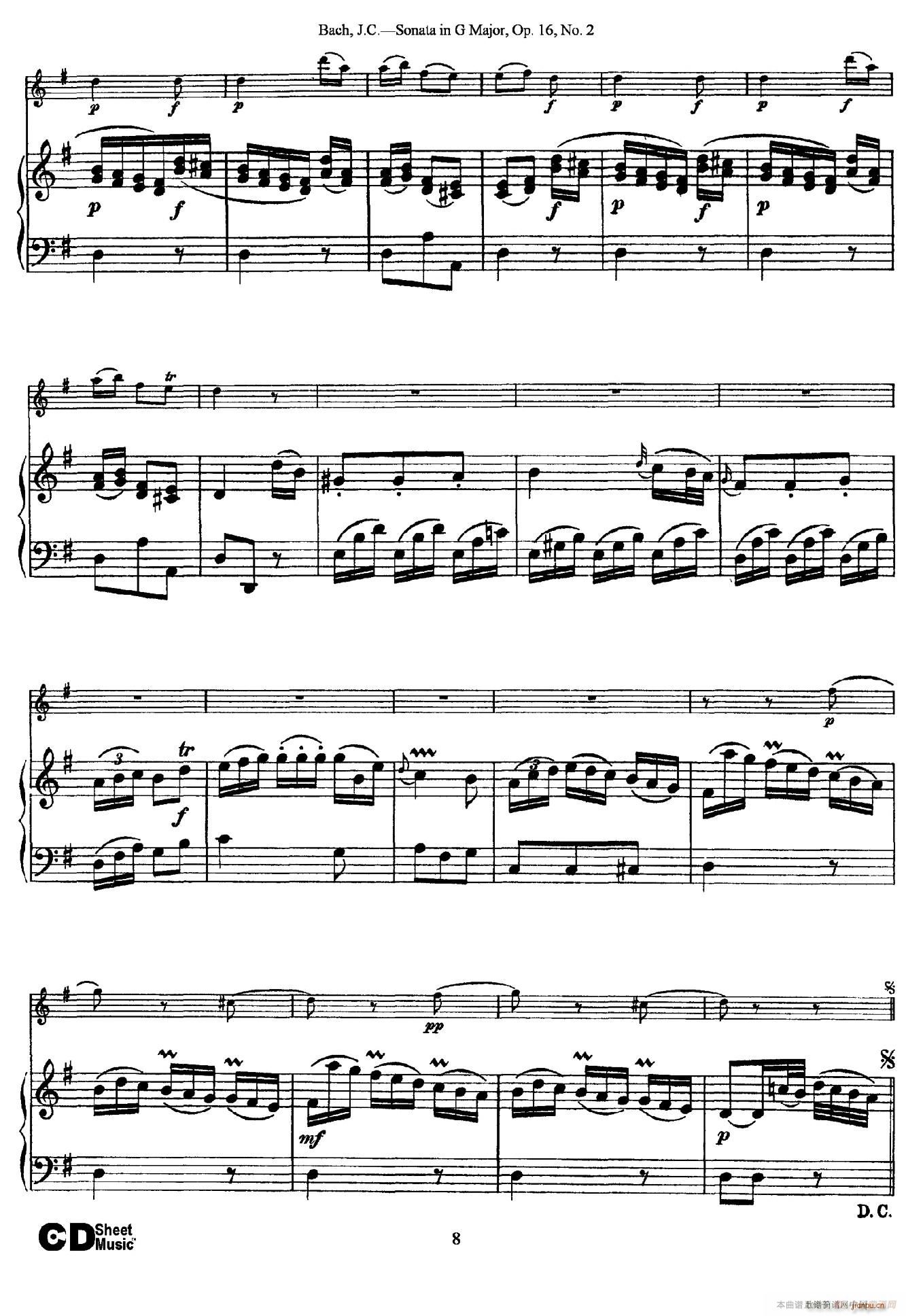 Sonata in D Major Op 16 No 2（ 钢琴伴奏）8