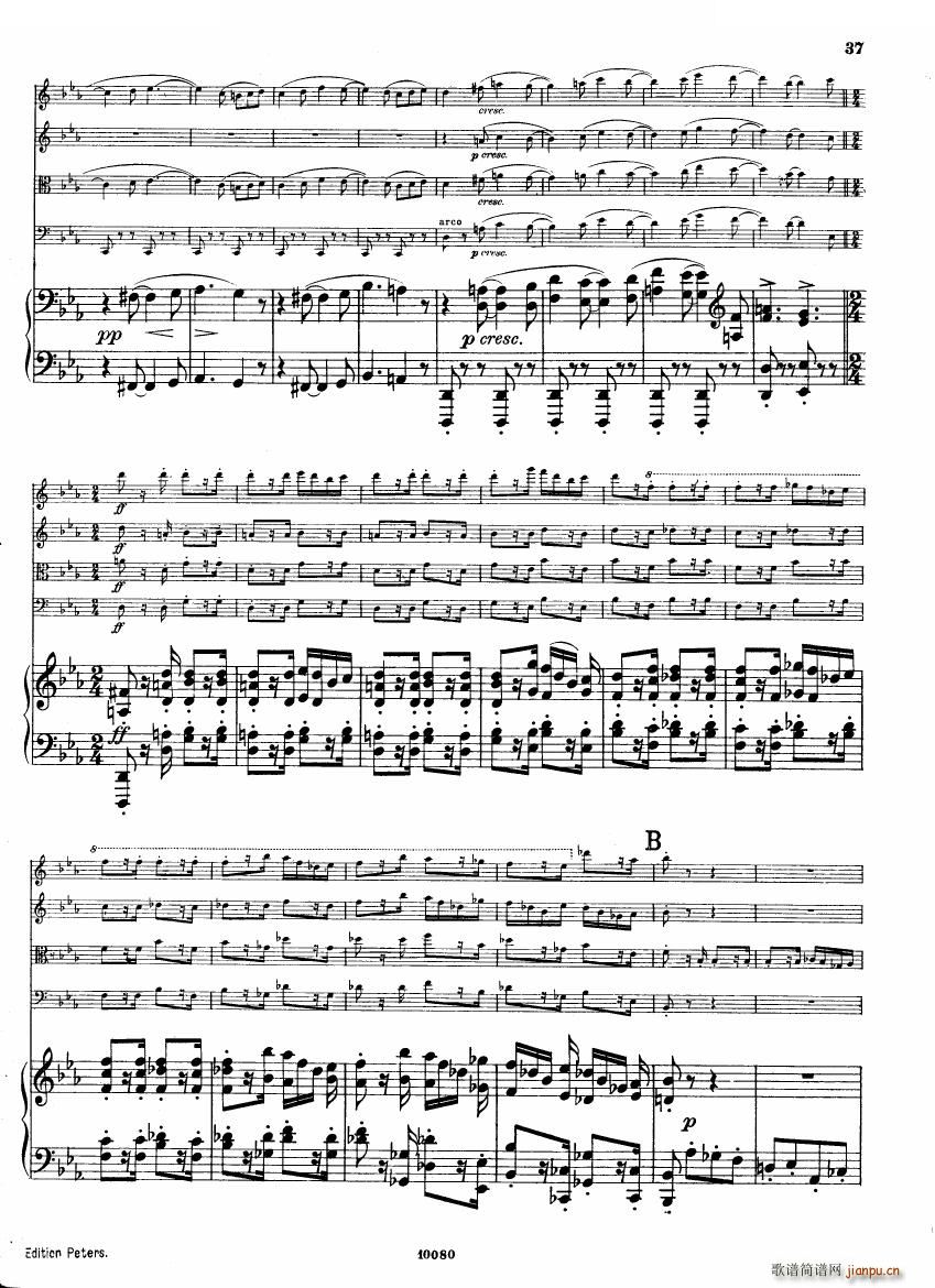 Brahms op 34 Piano Quintet f-minor score（一）36
