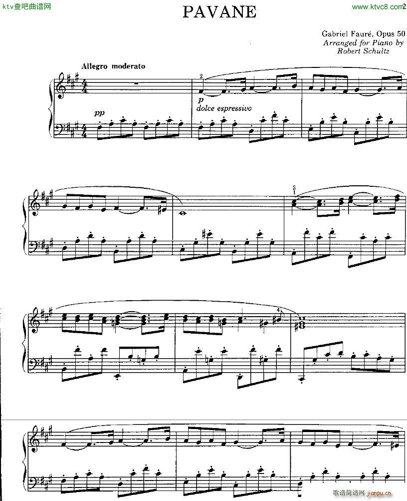 Faure 050 Pavane arr piano solo R Schultz1