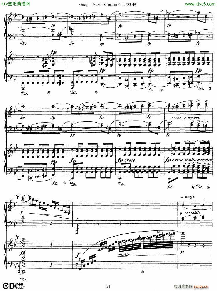 Grieg Sonata K 533 Mozart 2nd Piano Grieg21