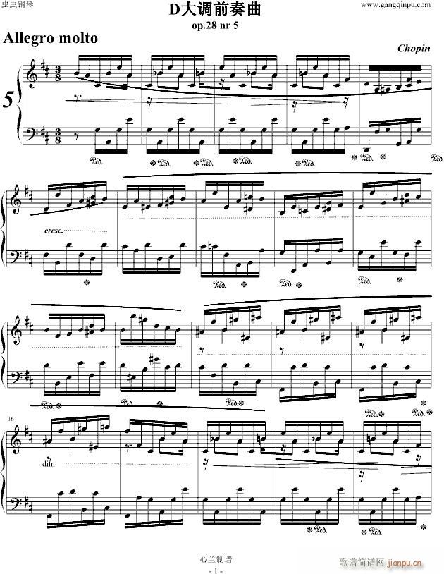 D大调前奏曲_肖邦-chopin1