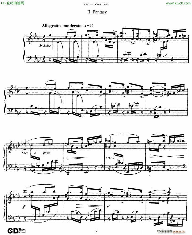 Faure 8 Pieces Breves Op 845