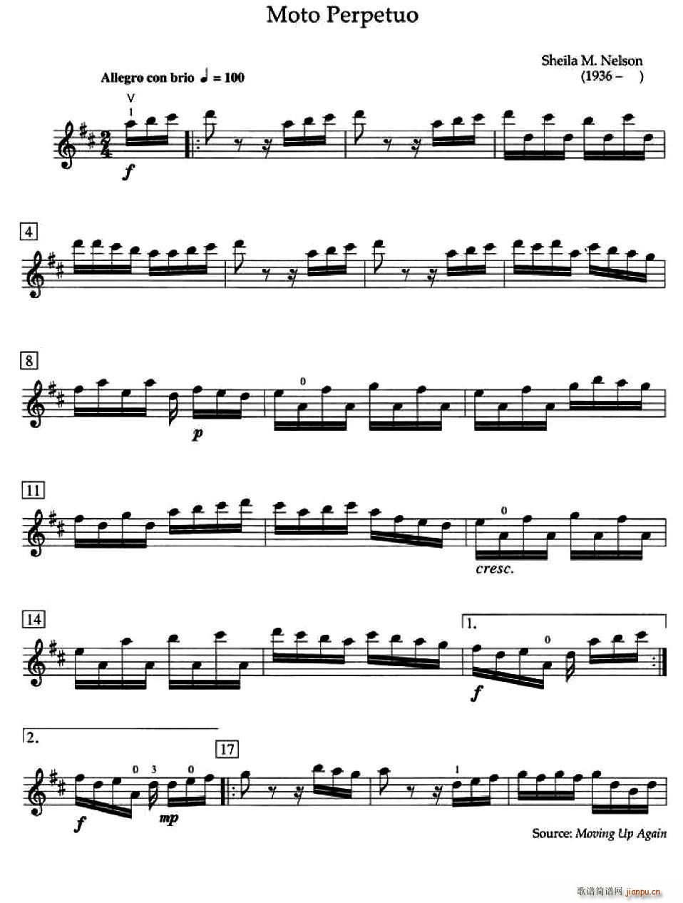 Moto Perpetuo (加拿大小提琴考级 第四级)1