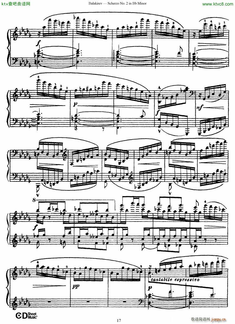 Balakirev Scherzo No 2 Bb Minor17