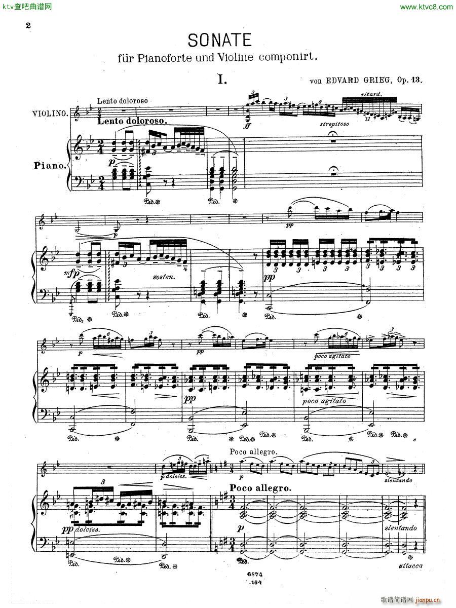 Grieg Violin Sonata 2 G dur op 131