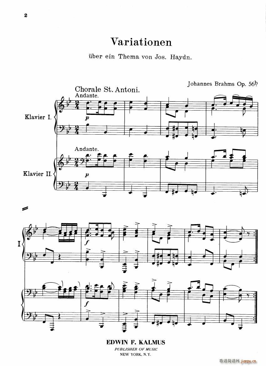 Brahms Variations on a theme by Haydn1