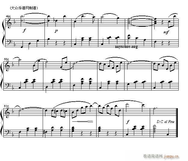春之声圆舞曲（钢琴小曲）3