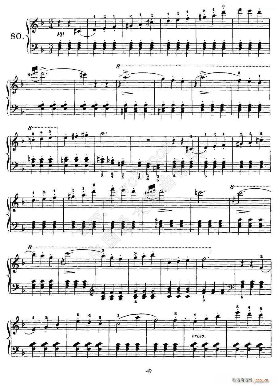 Czerny - 100 Progressive Studies Op 139（78―83）3
