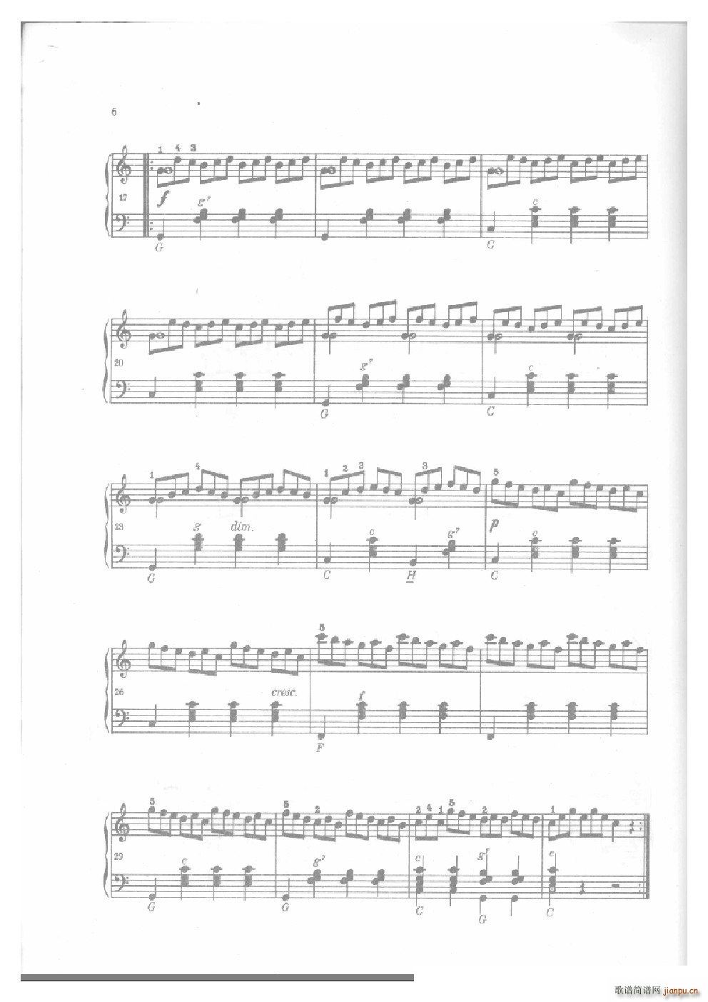 车尔尼手风琴练习曲集(Ⅱ)5