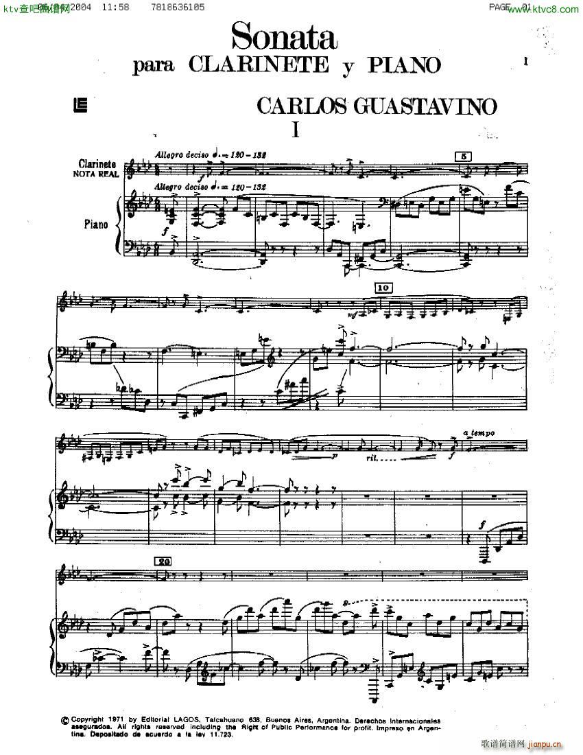 Guastavino Sonata Para Clarinete Y Piano1
