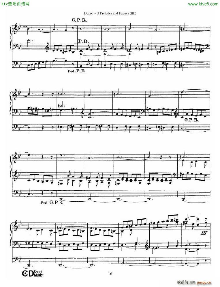 Dupré Prelude Fugue in G minor Op 7 No 316