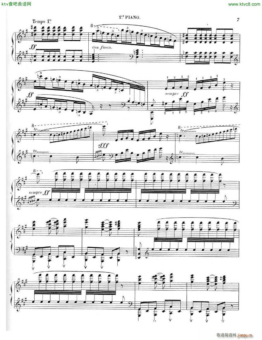Chaminade Cecil La Sevillane for 2 pianos 4 hands7
