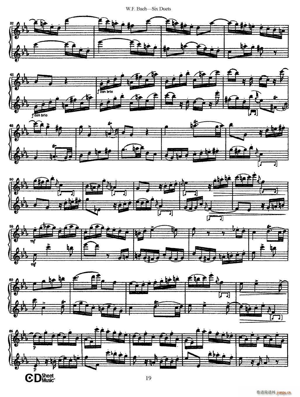 W F 巴赫―六首二重奏练习曲（3）6