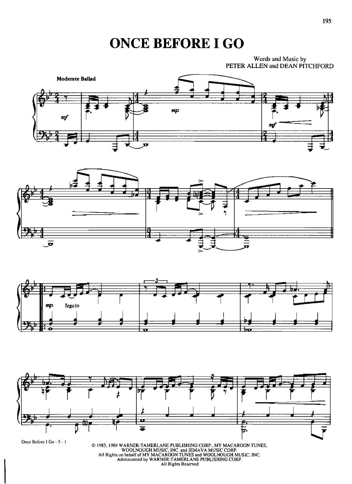 ONCE BEFORE I GO(Dan Coates 流行情调 集)1