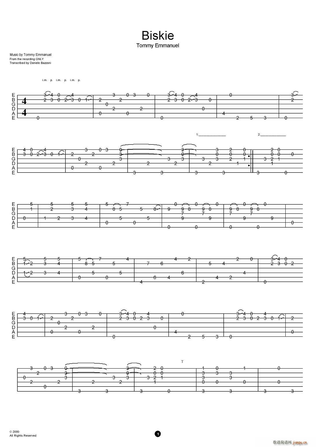 tommy emmanuel biskie（指弹吉他）1