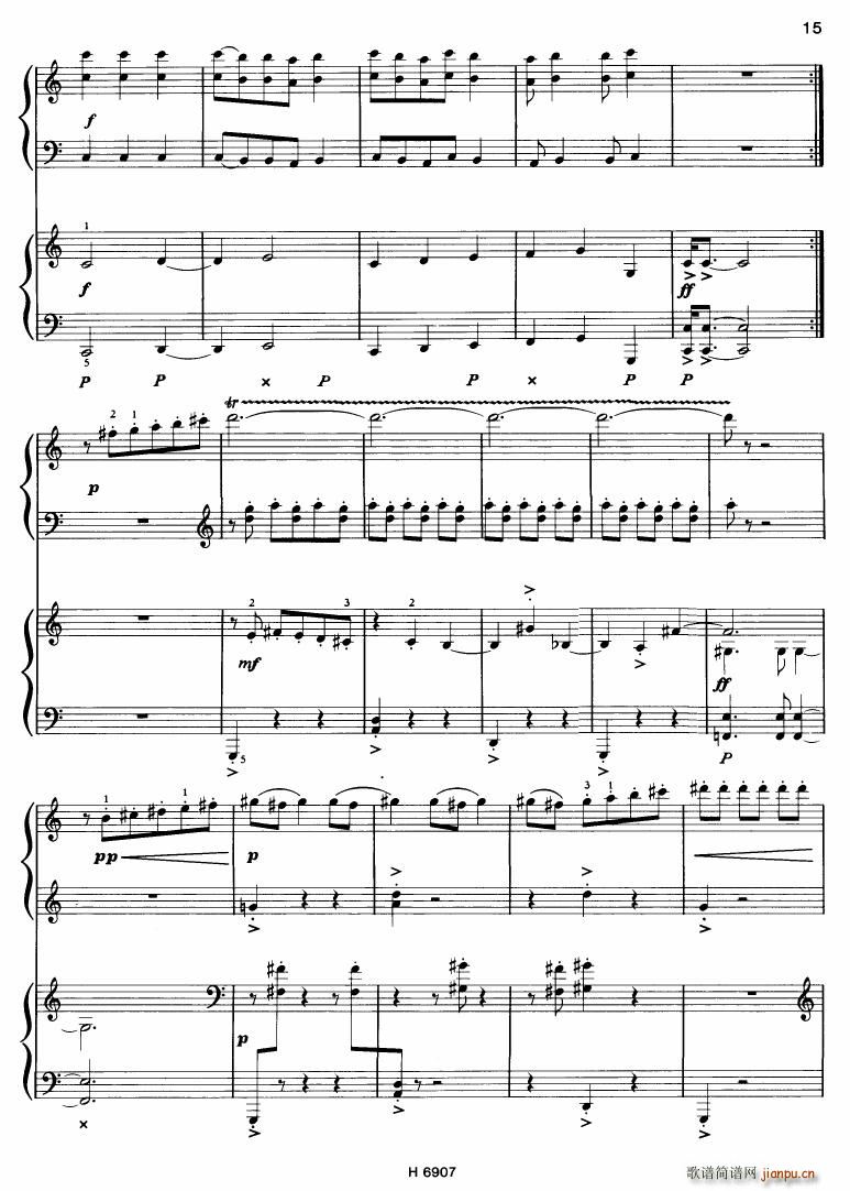 Barton Sonatina for 4 hands15