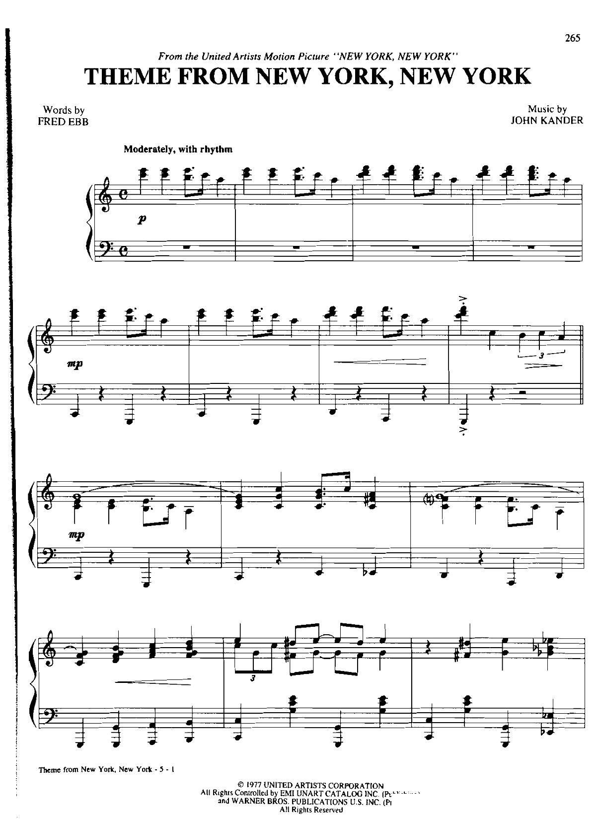 THEME FROM NEW YORK NEW YORK(Dan Coates 流行情调 集)1