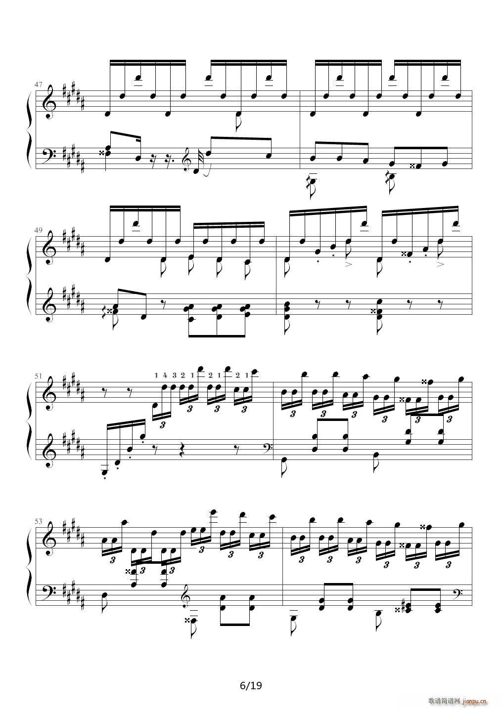 钟（帕格尼尼大练习曲III）李斯特 B调6