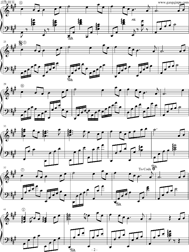 班得瑞 绿野仙踪 莎莉花园-钢琴谱(钢琴曲)-班得瑞-Bandari2