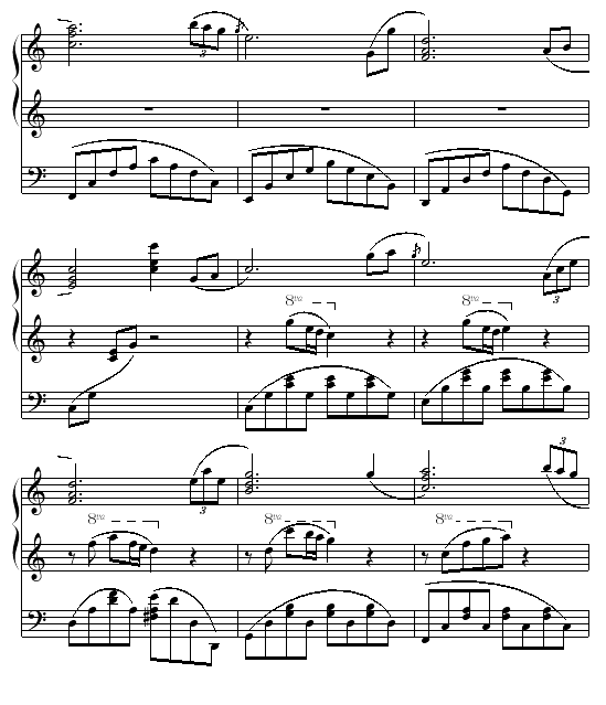 在水一方-钢琴谱(钢琴曲)-邓丽君2