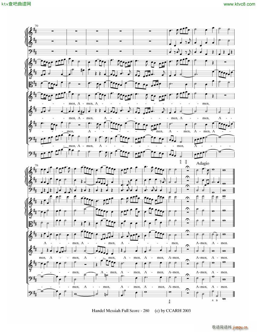 G F Handel Messiah Open Score 七39