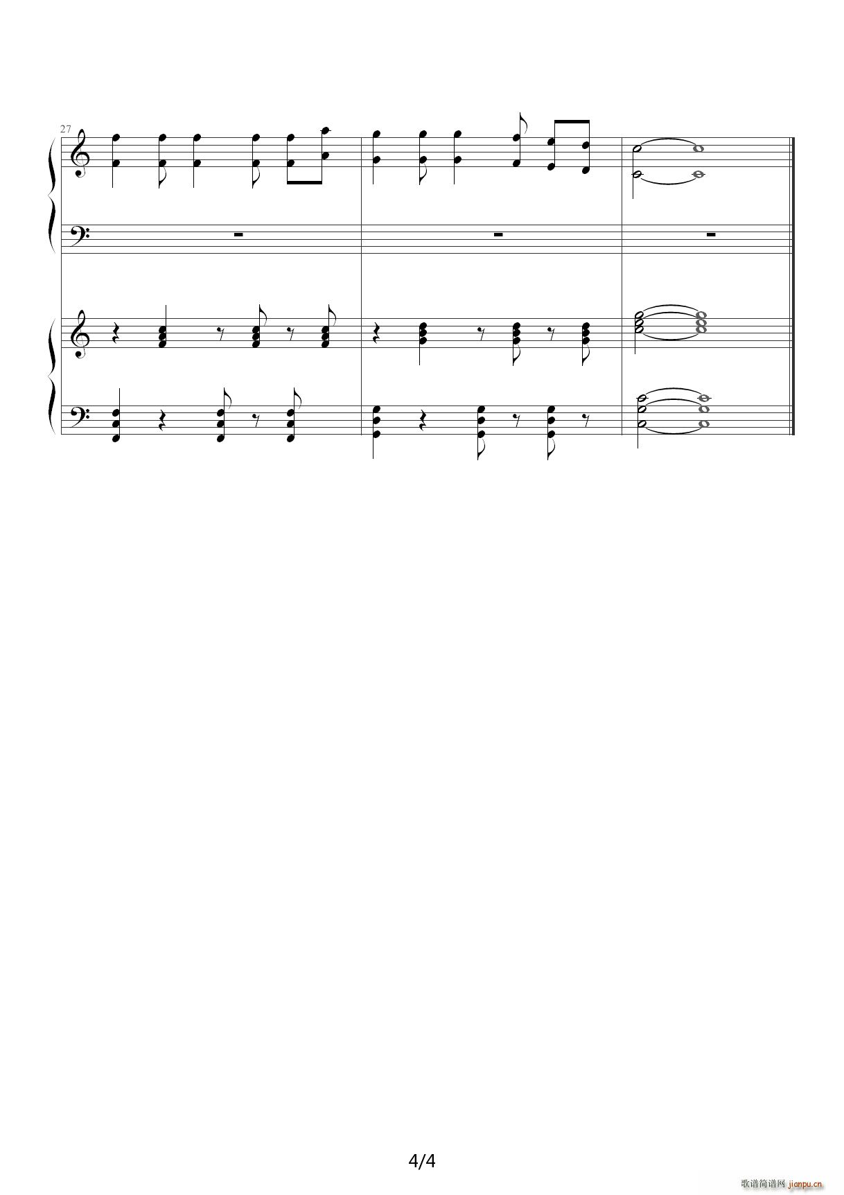 小曲（四手联弹） C调4