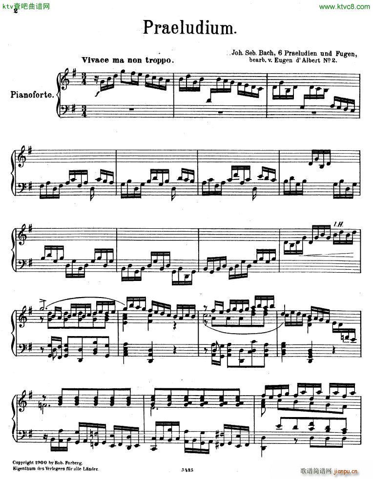 Bach D Albert Prelude and fugue in g major2