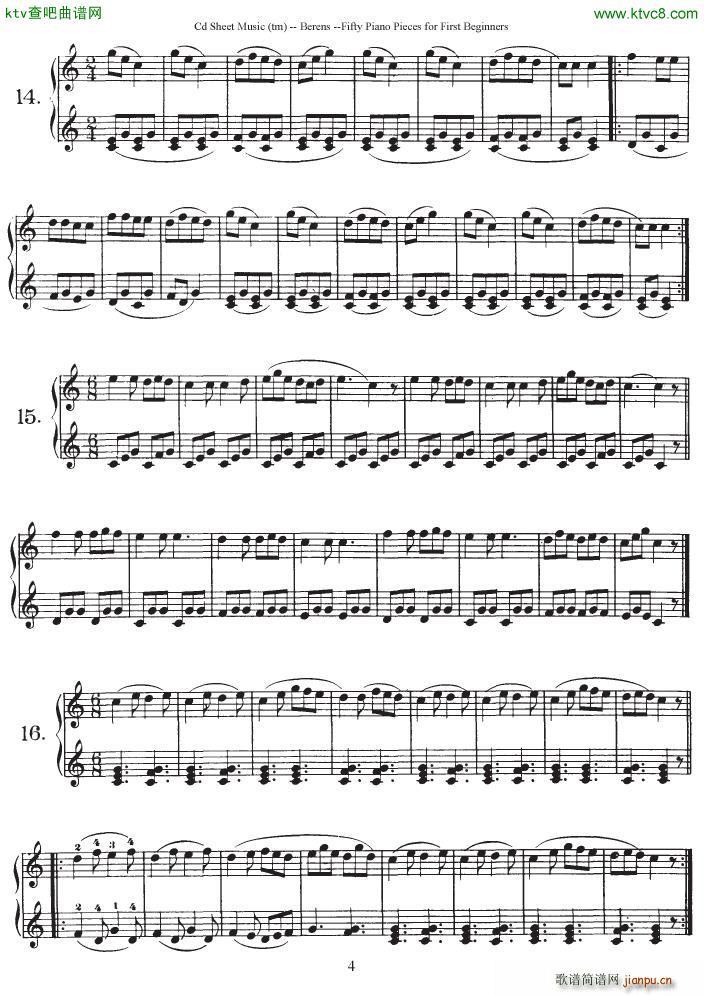 Berens op 70 50 Piano Pieces for Beginners4