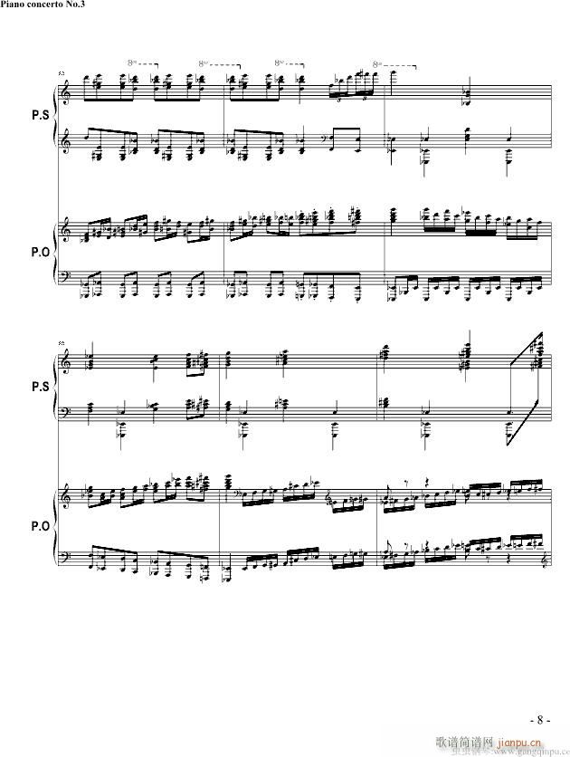 C大调第三钢琴协奏曲_普罗科非耶夫8