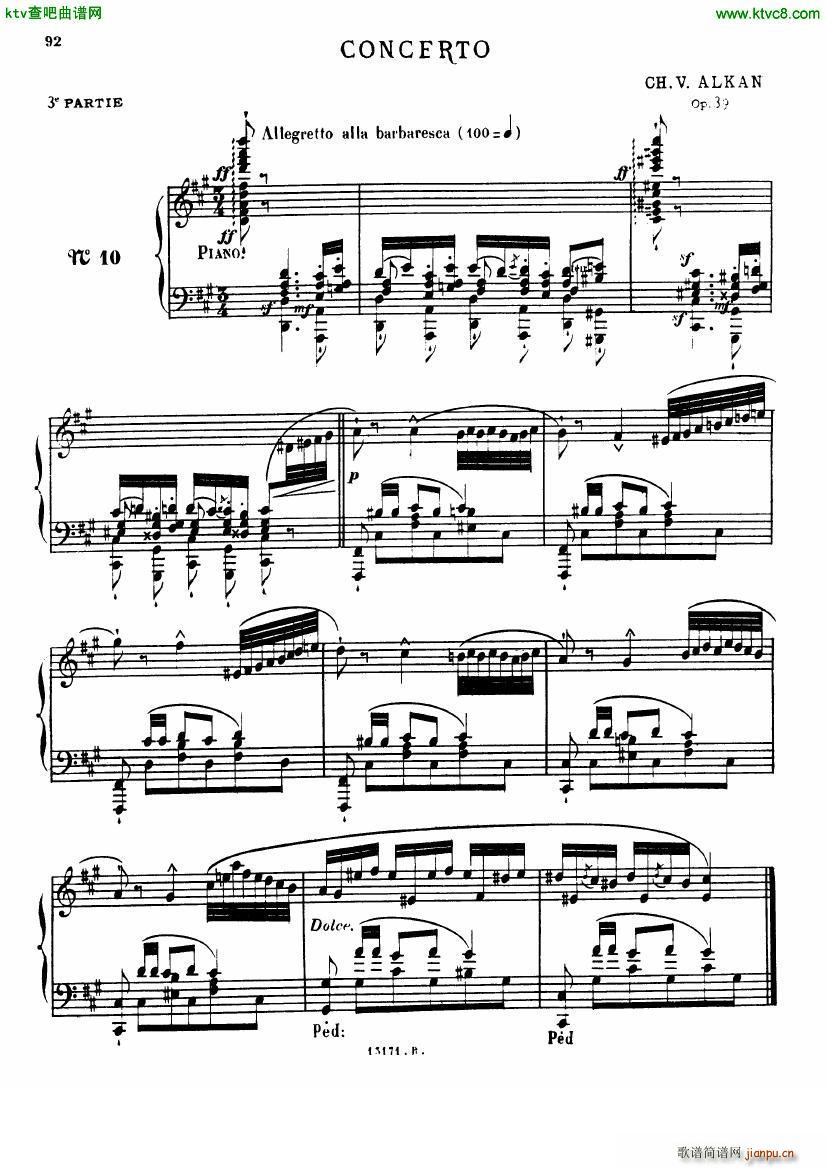 Alkan op 39 12 Etudes in Minor Keys no 101