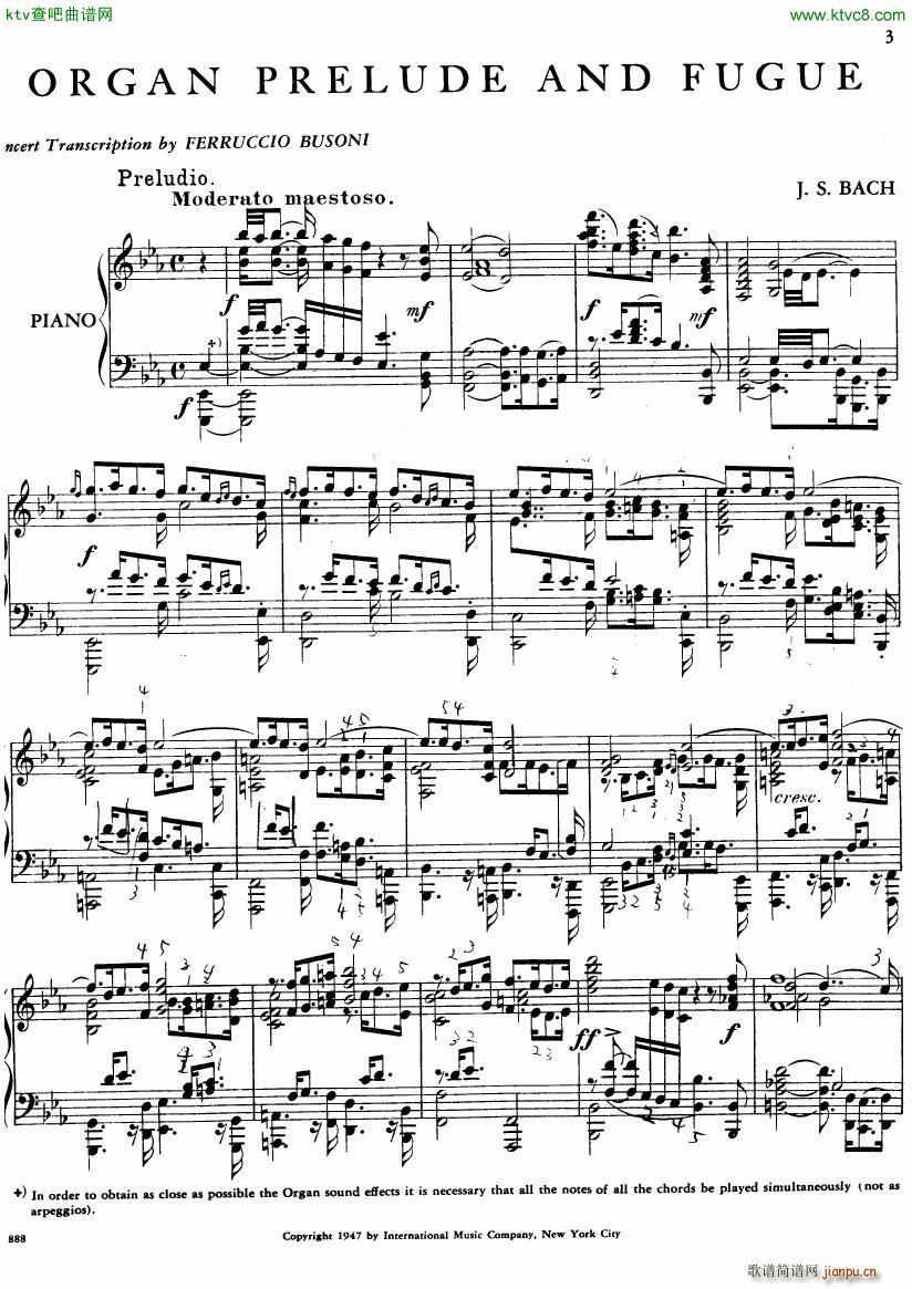 Bach JS BWV 552 Prelude and Fugue in Eb arr Busoni3