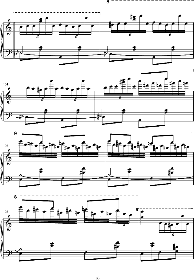 瓦洛多斯改编莫扎特《土耳其进行曲》-钢琴谱(钢琴曲)-莫扎特10