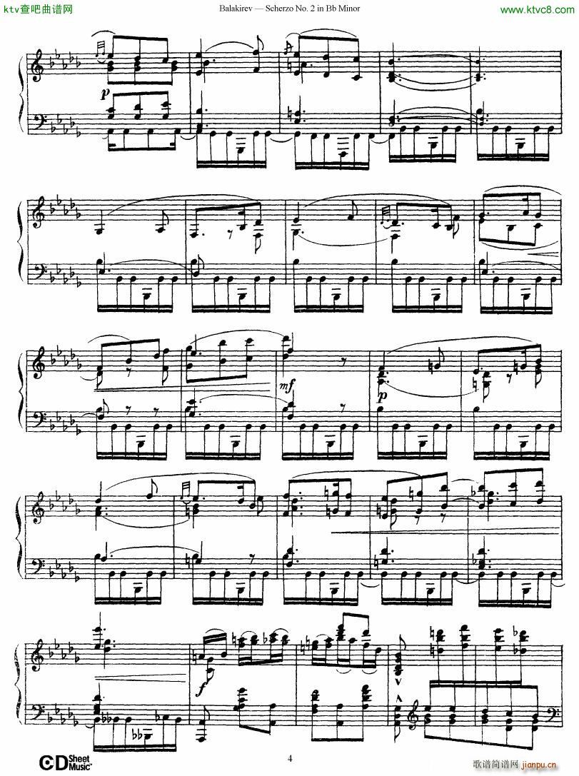 Balakirev Scherzo No 2 Bb Minor4