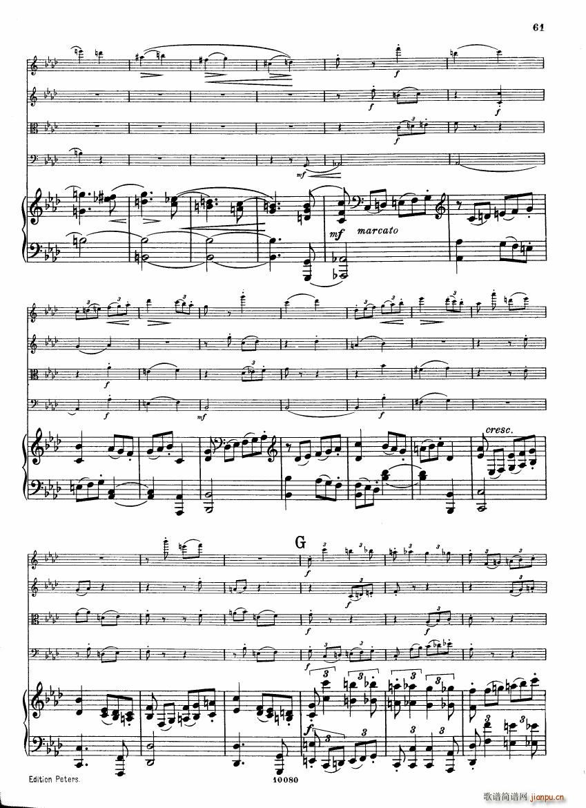 Brahms op 34 Piano Quintet f minor score 二19